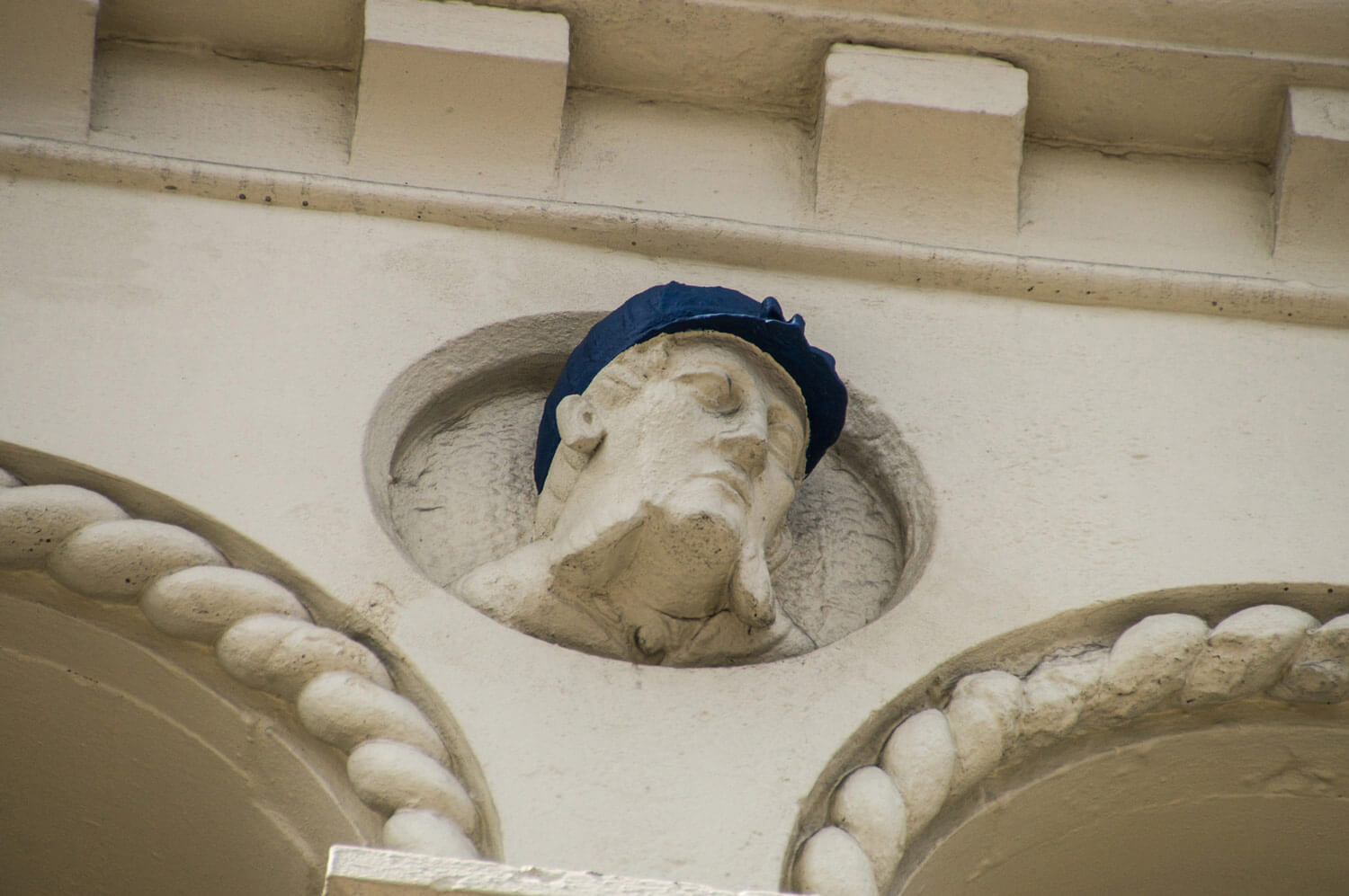 The popular ‘jockey’ head on Top Hat Terrace - By John Brown