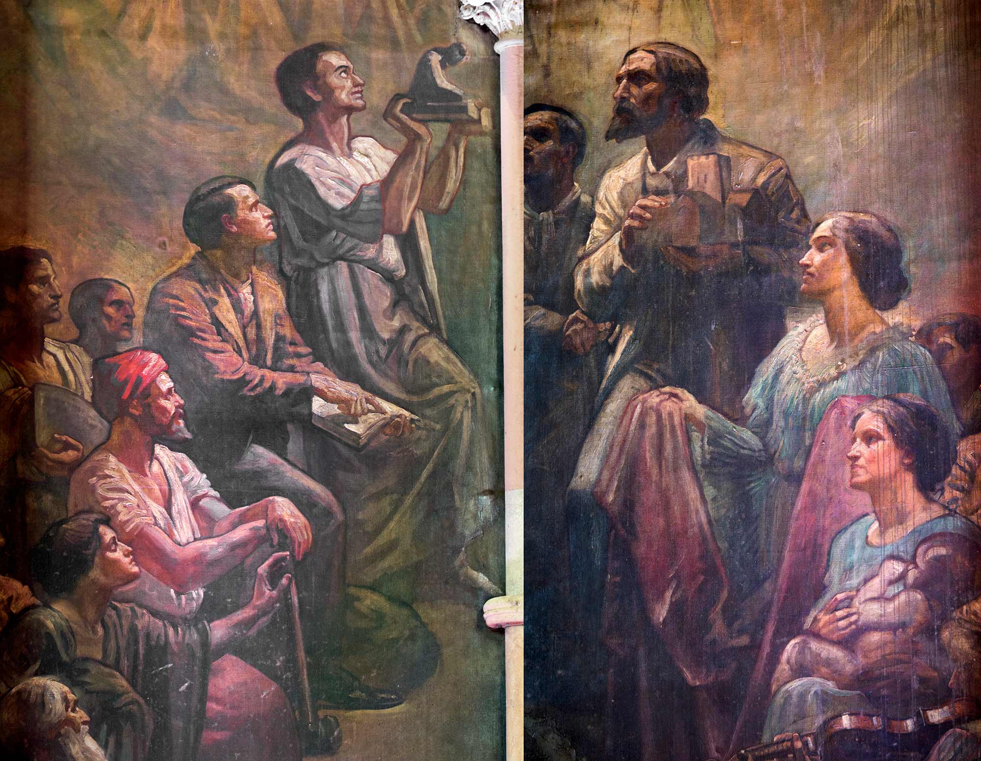 Details from the mural inside the church - 