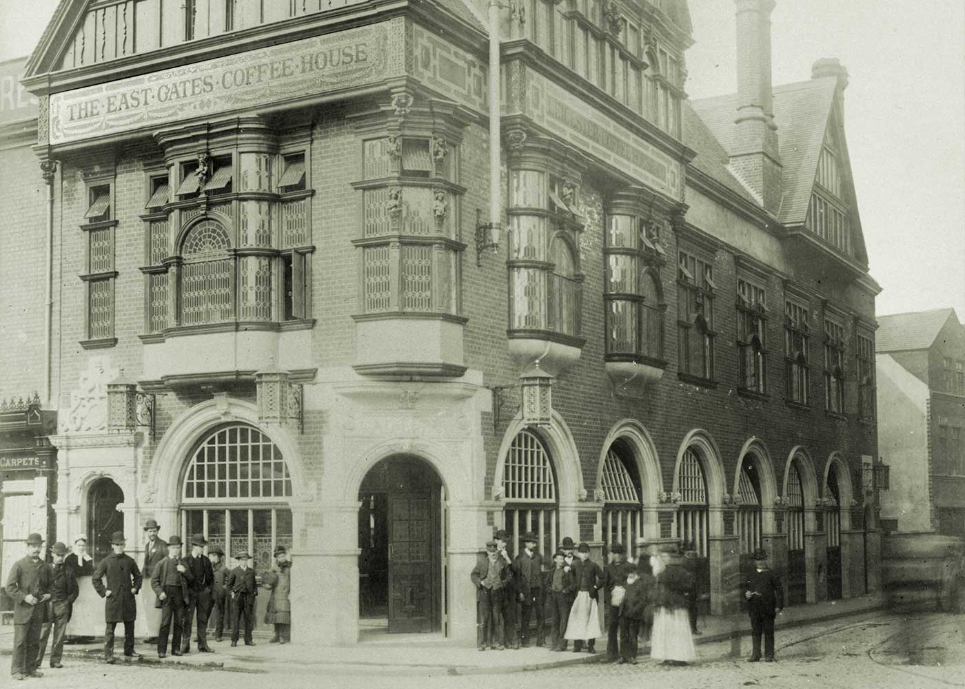 East Gates Coffee House circa 1900 - Leicestershire Record Office