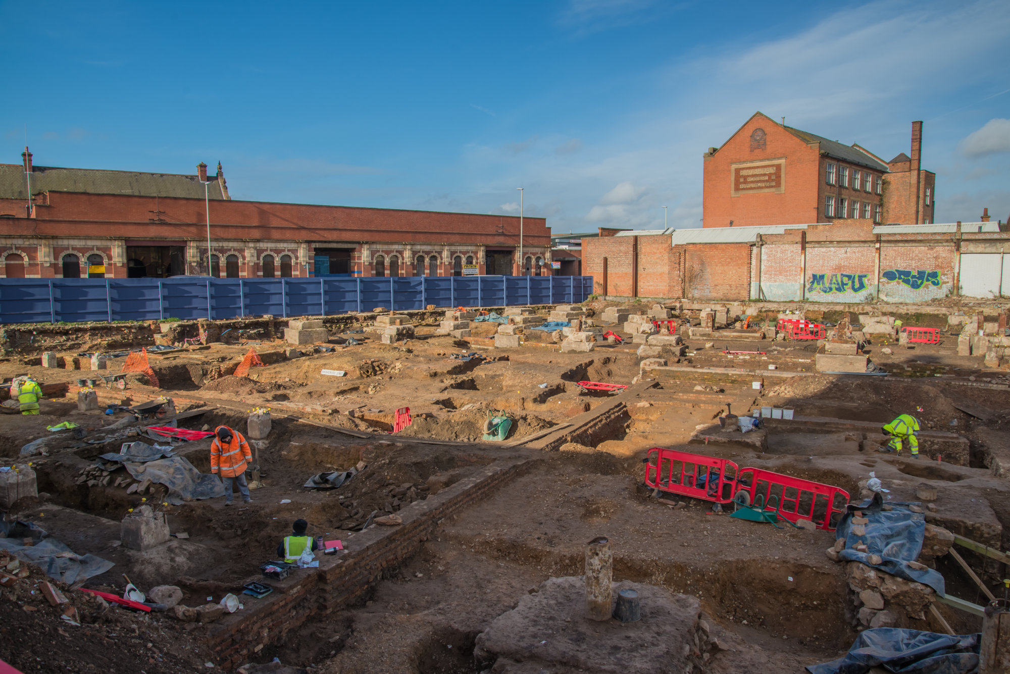 Archaeological evidence of Roman Leicester is still being found, this excavation near Highcross Street took place in 2017 -