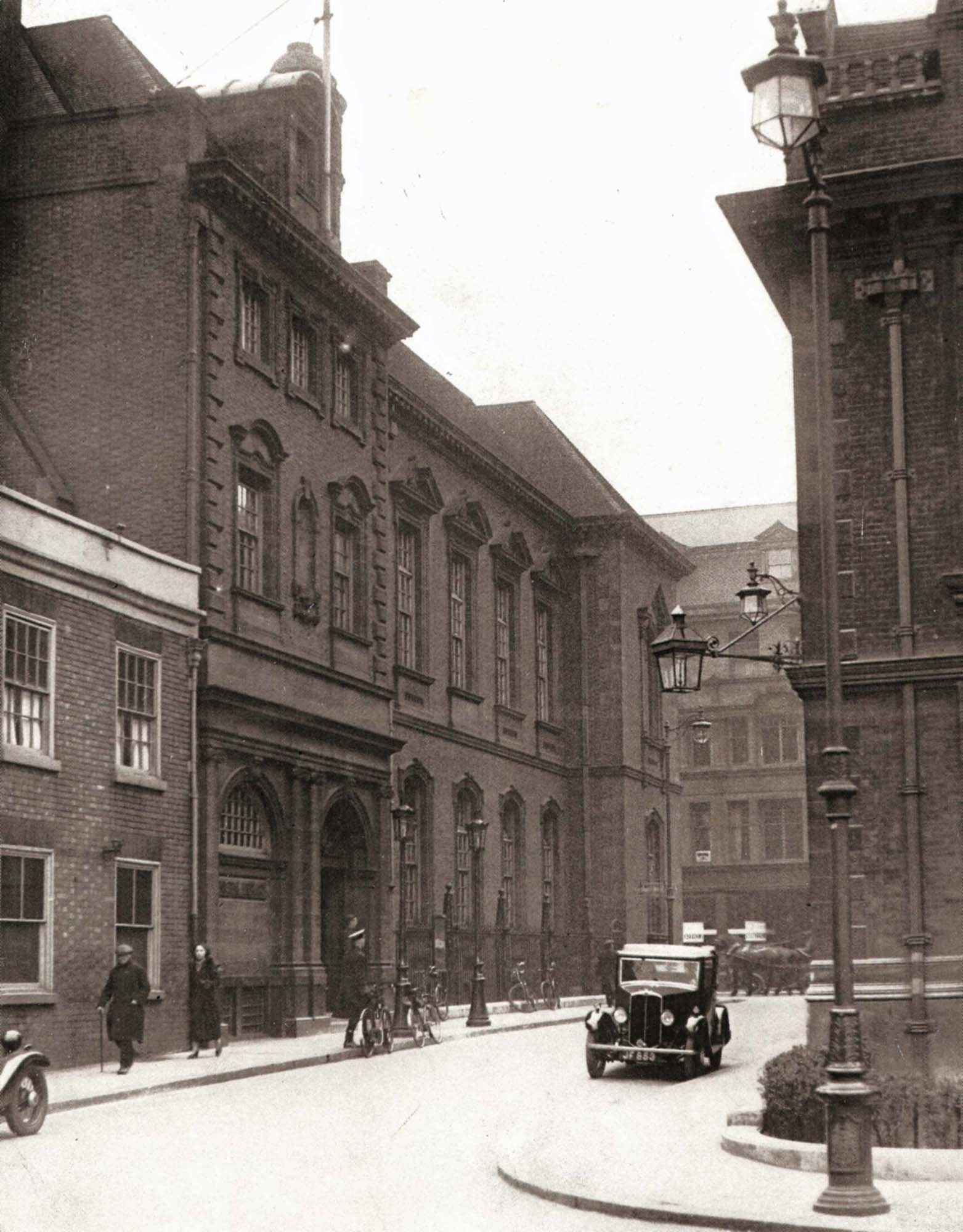 The Library and Bishop Street in 1930 -