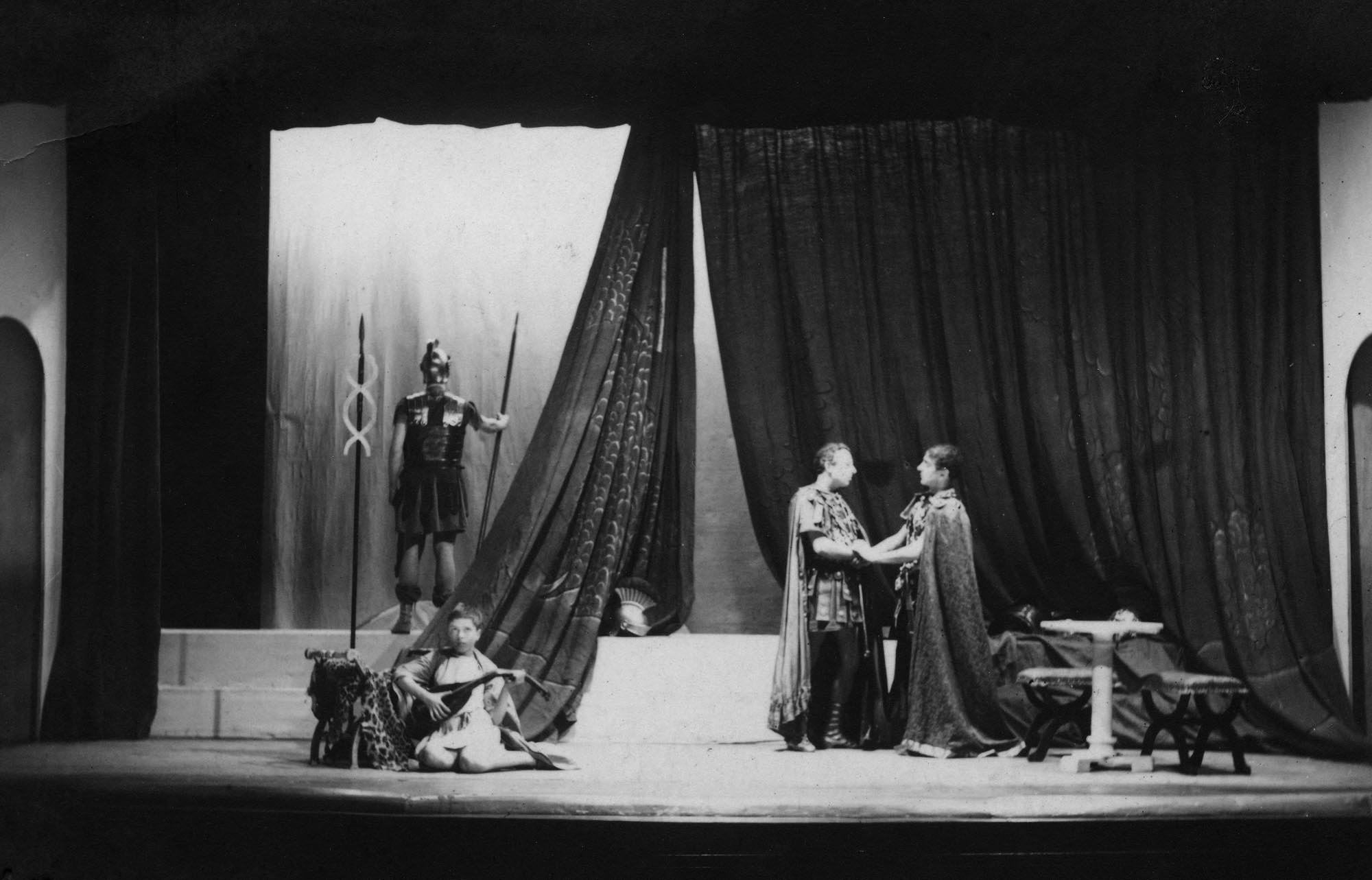Richard Attenborough as Lucius (lute player) in 1937 - Little Theatre Archive