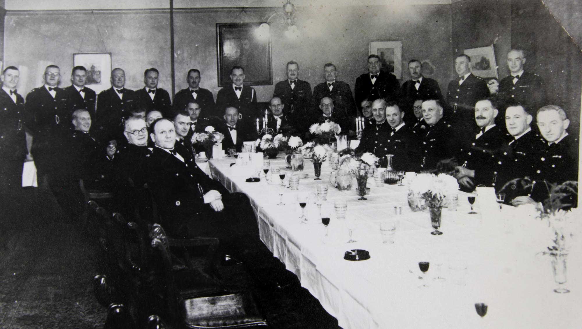 Inaugural diner, Leicester, Leicestershire and Rutland Constabulary Officers Mess, 1951 - Leicestershire Record Office