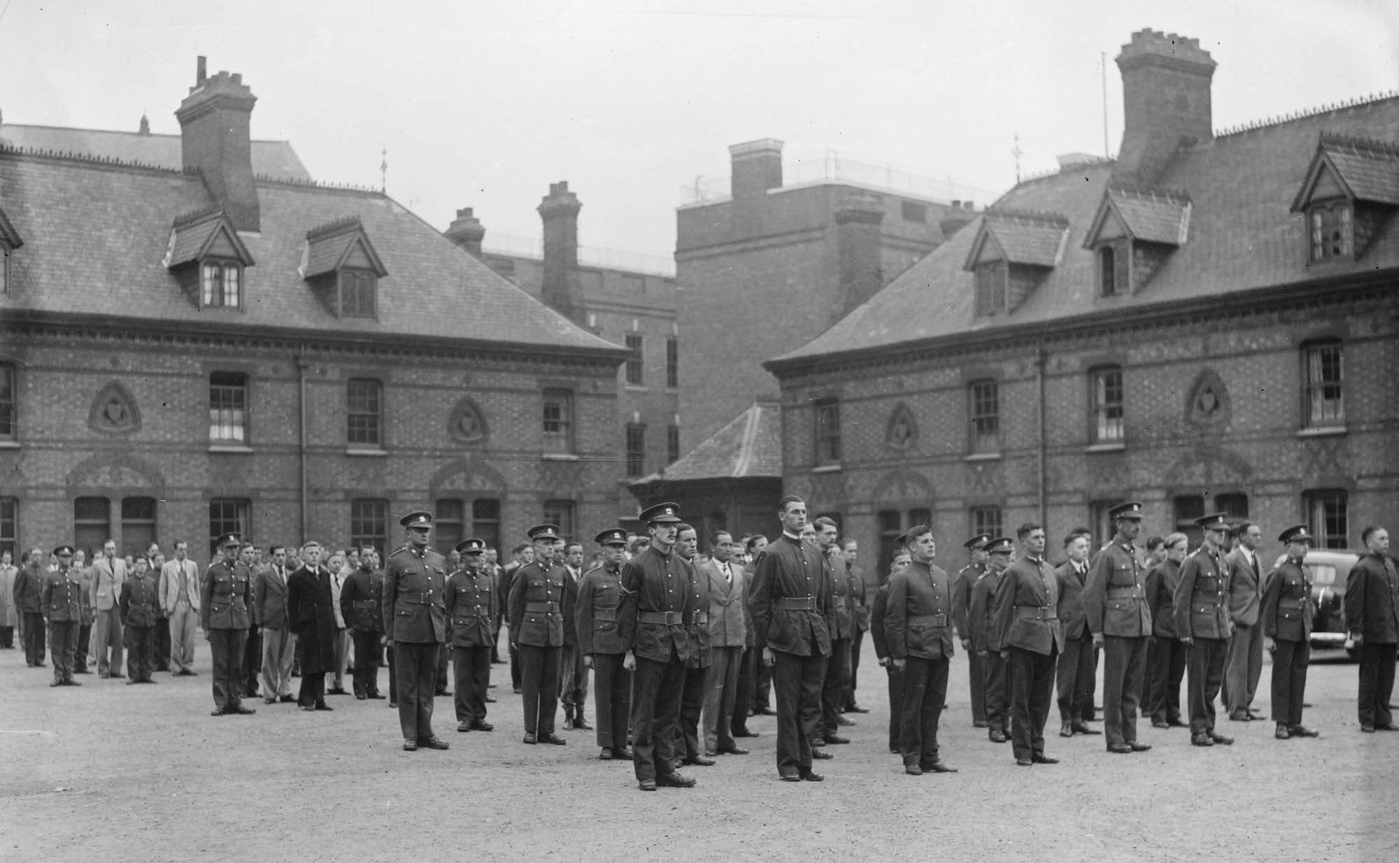 45th Battalion Leicester Regiment Parade, Magazine Square - Leicestershire Record Office