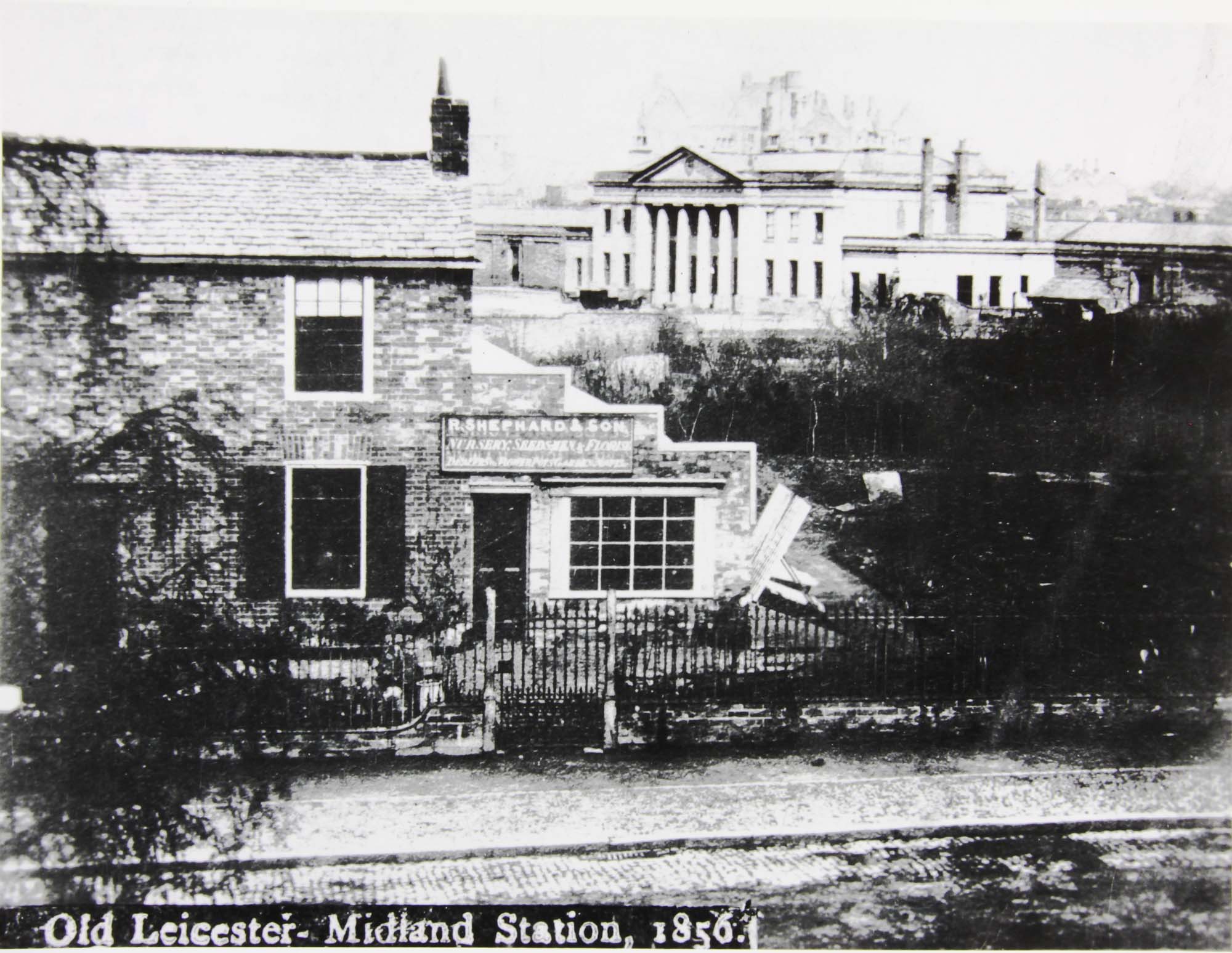 Campbell Street Station as viewed from near New Walk - Leicestershire Record Office