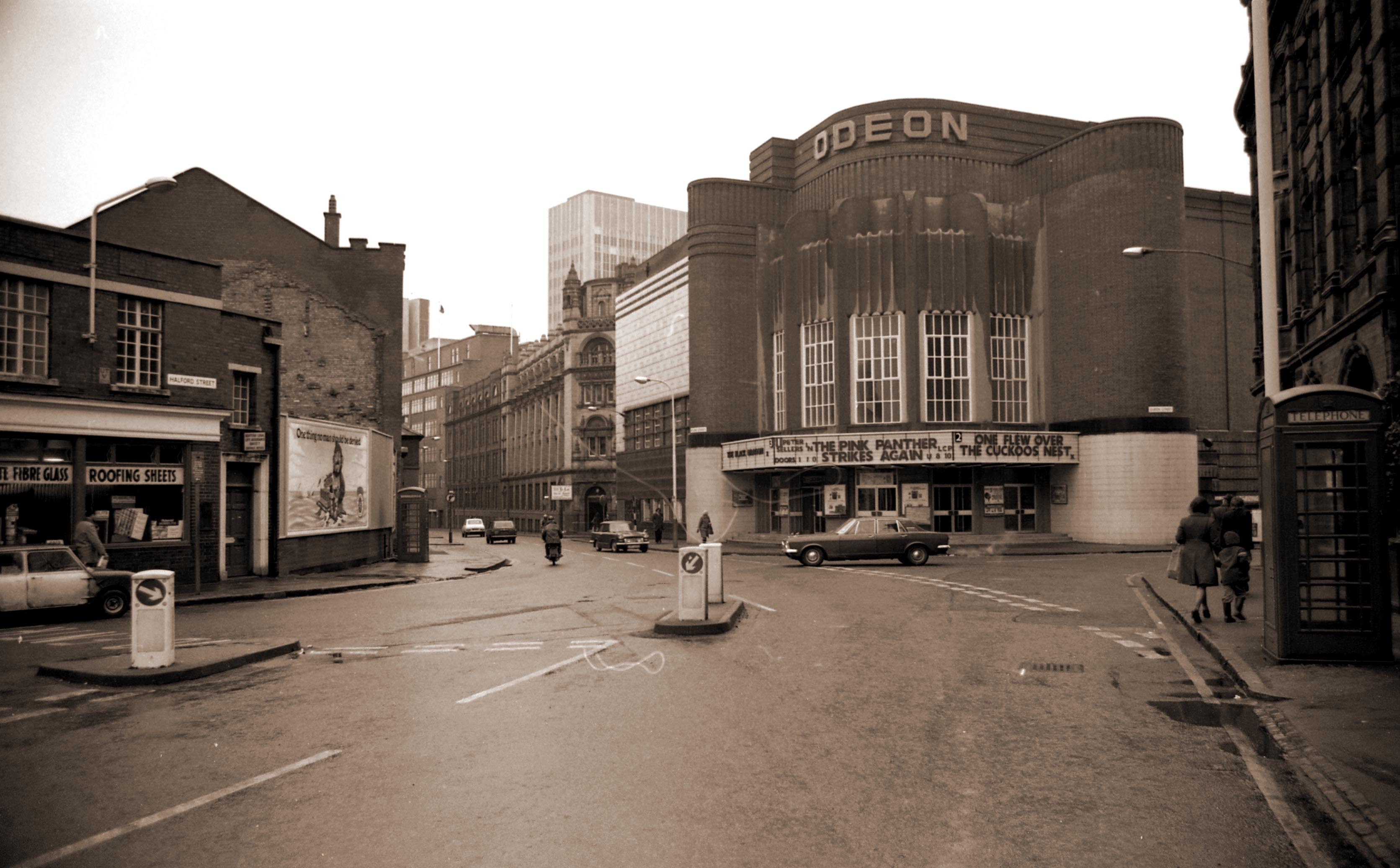 The Odeon with signs displaying what’s currently showing , 1975 - 