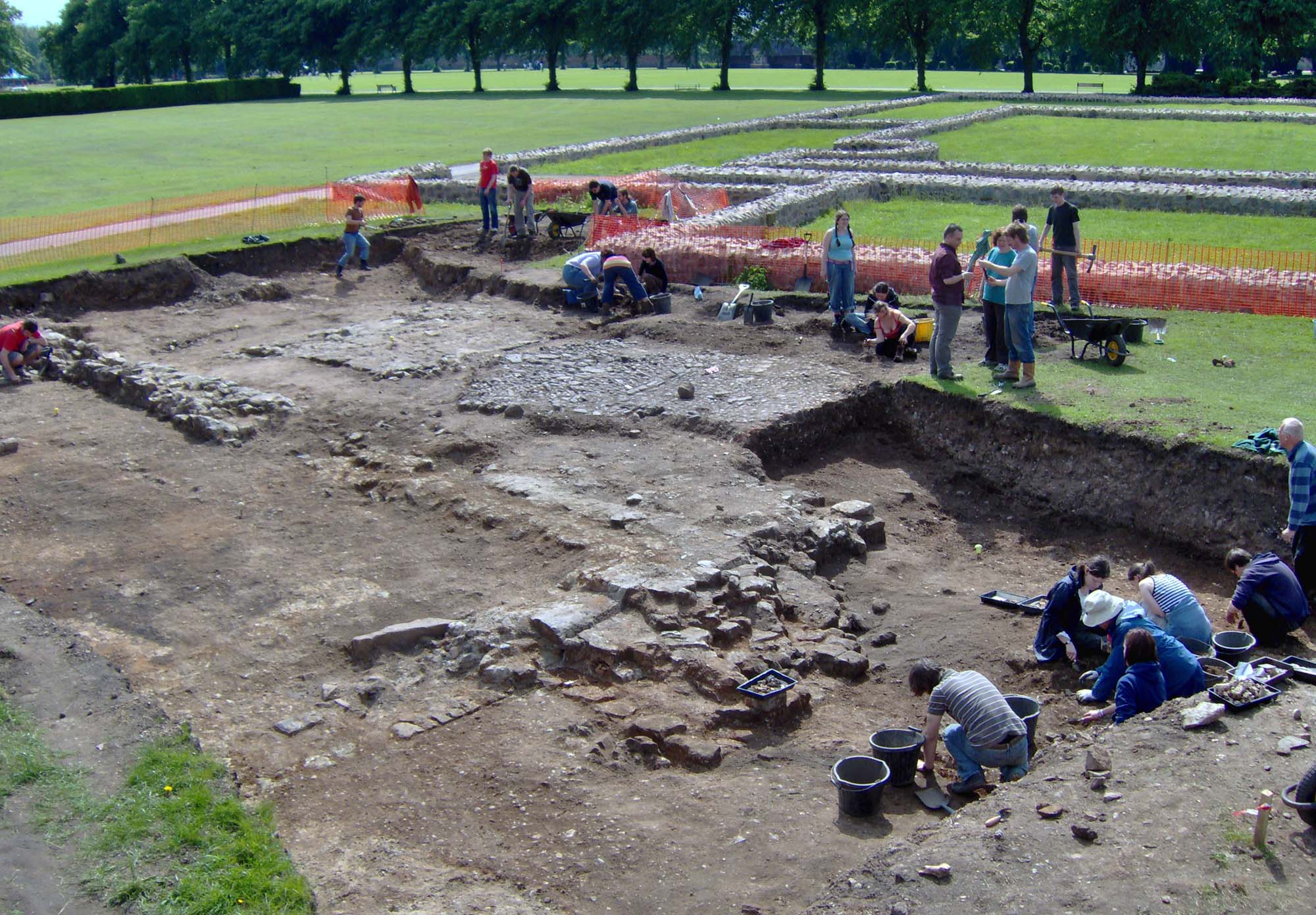 The University of Leicester carried out extensive archaeological excavations at the site of Leicester Abbey between 2000 and 2009 - University of Leicester Archaeological Services
