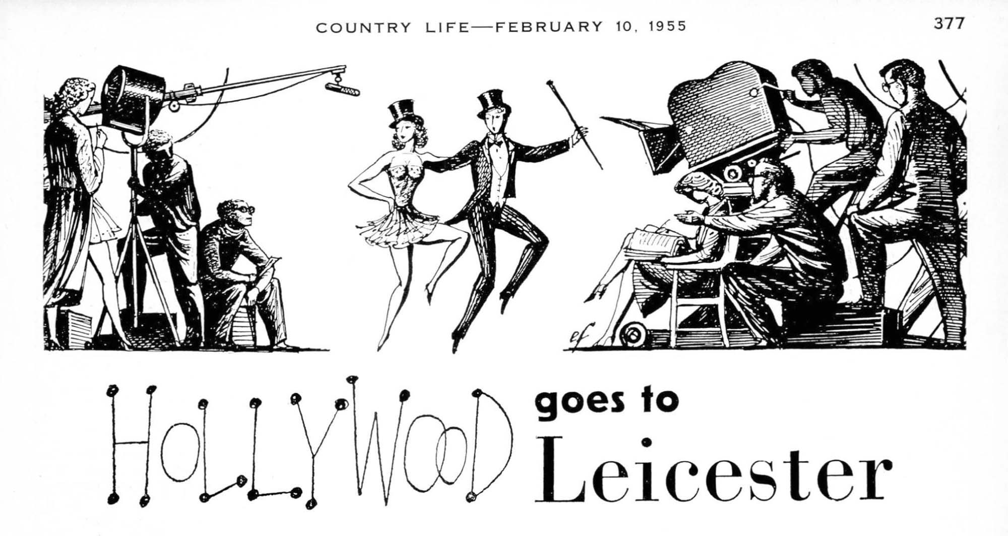 Country life 1955 hollywood leicester banner