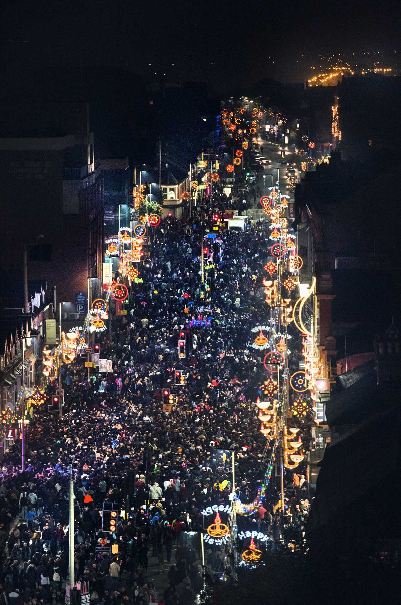 Huge crowds at the Diwali celebrations in 2015 -