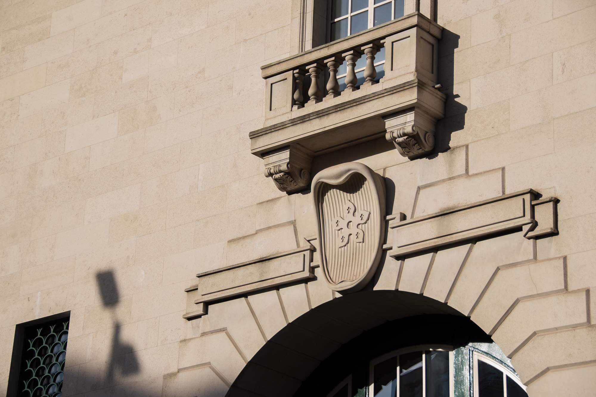 Detail of the building frontage -