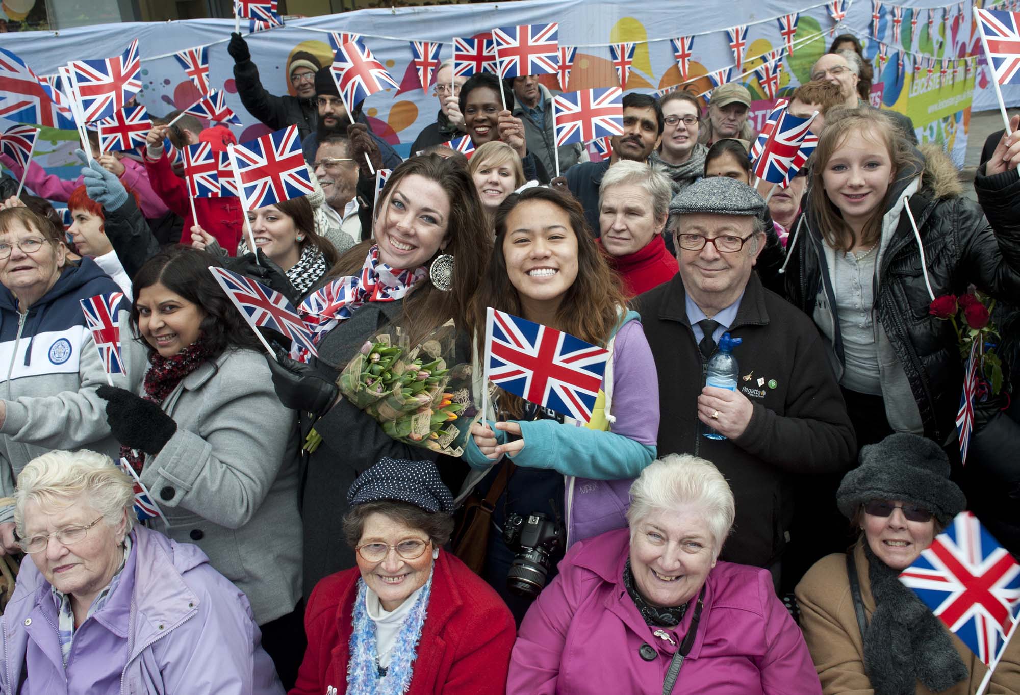 Crowds from every community in Leicester came out to see The Queen in her Golden Jubilee year, 2012 -