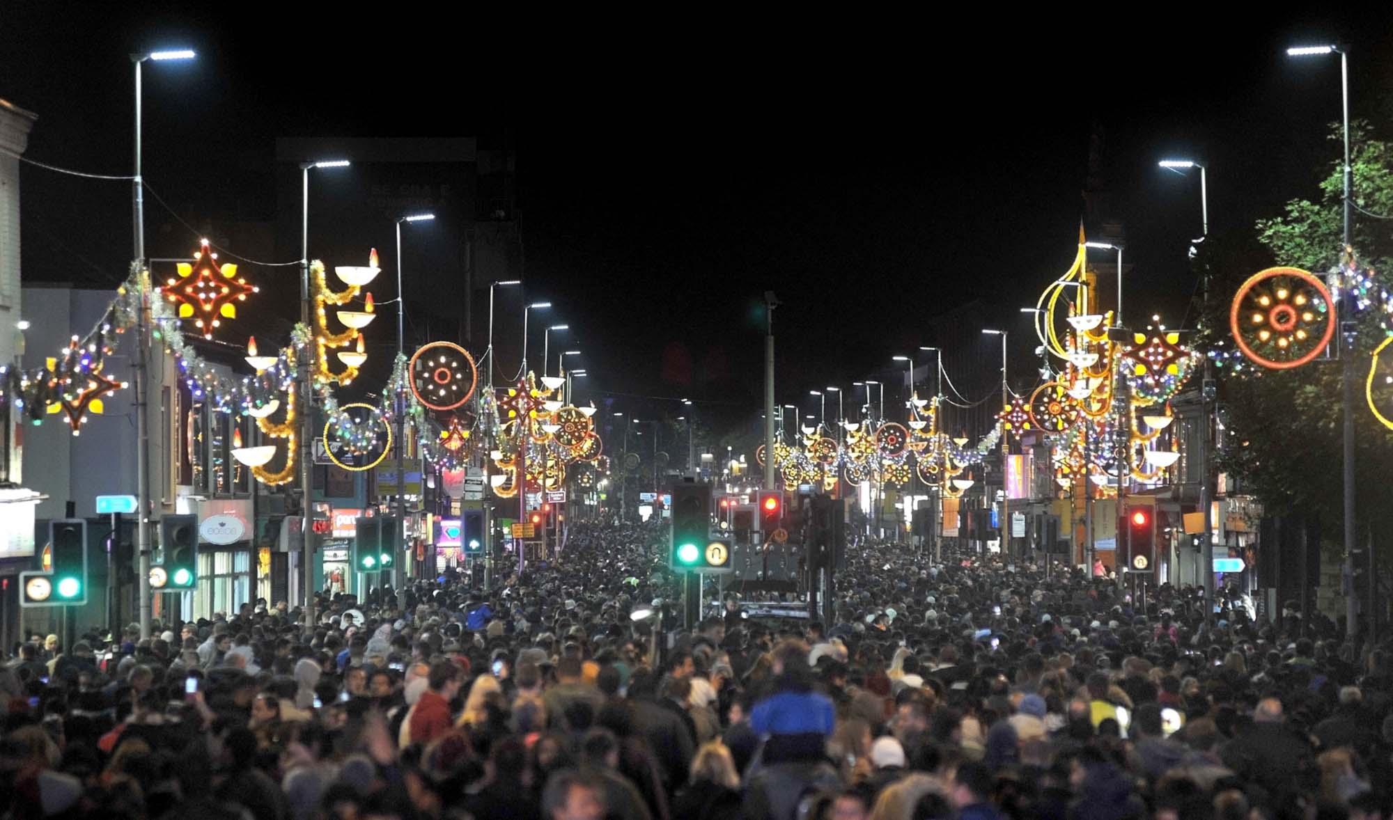The Leicester Diwali celebrations are the largest outside of India attracting residents and tourists from all over the UK -