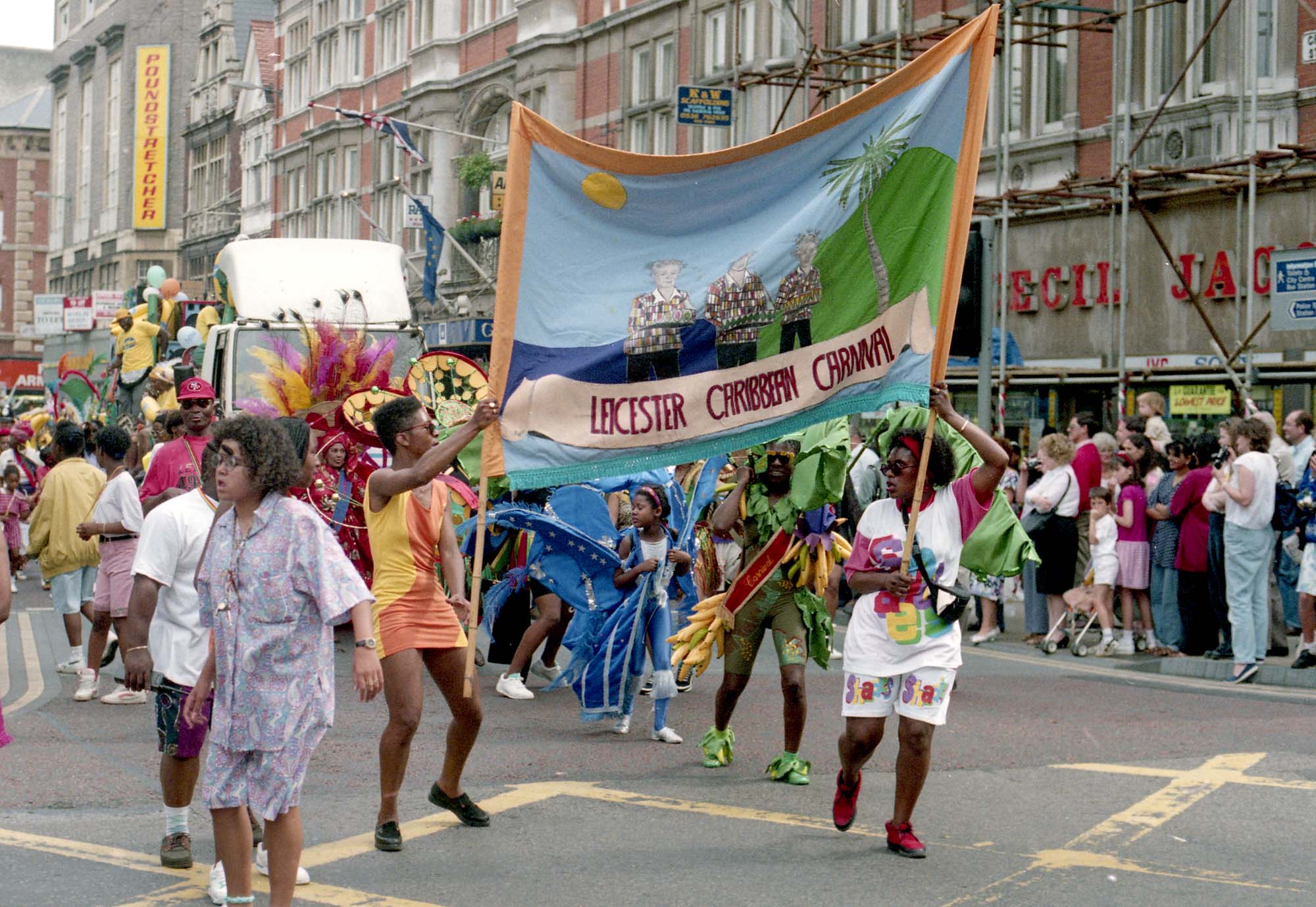 The Leicester Caribbean Carnival parades along Granby Street, 1993 -
