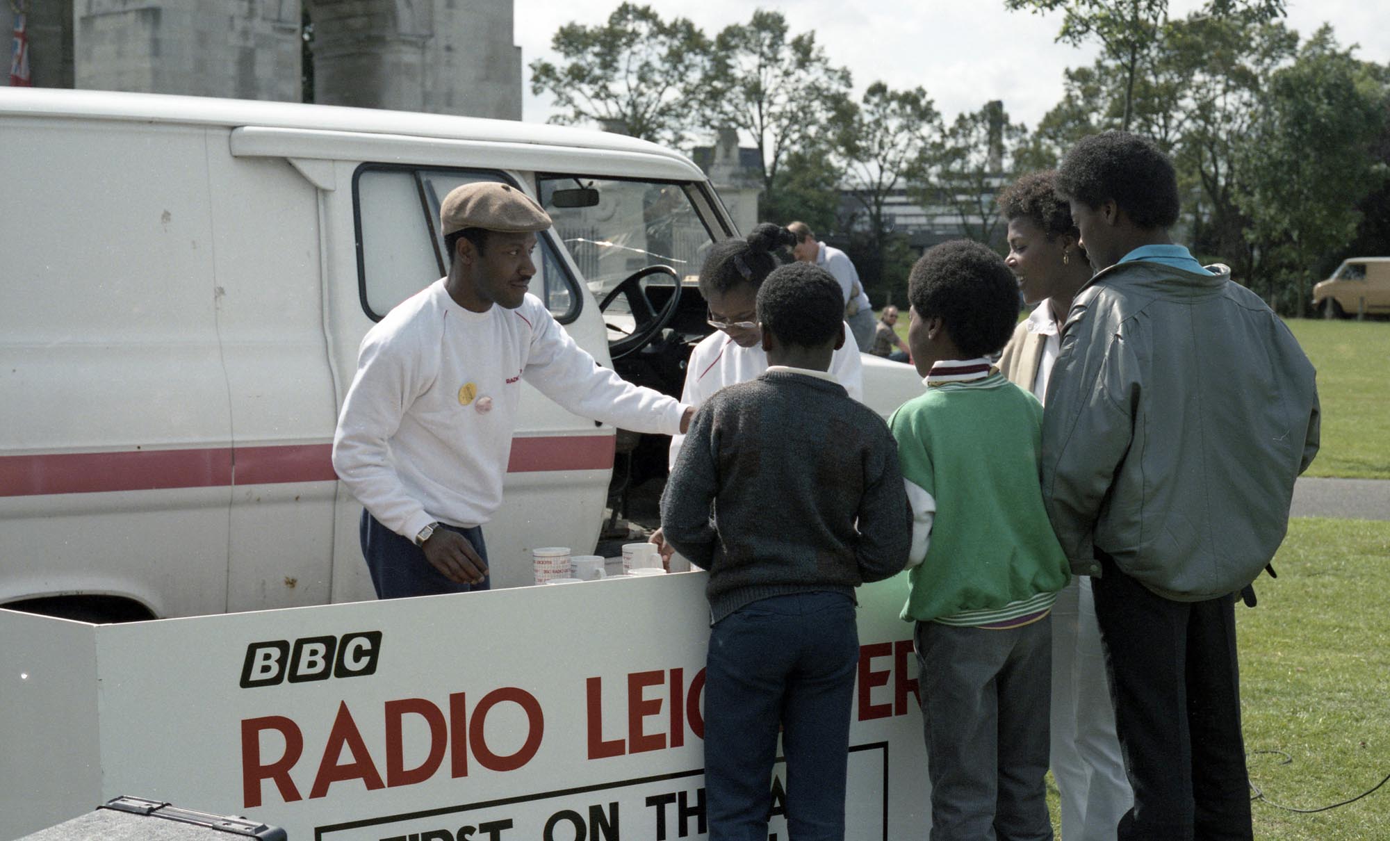 BBC Radio Leicester at the Carnival Village in 1986 -