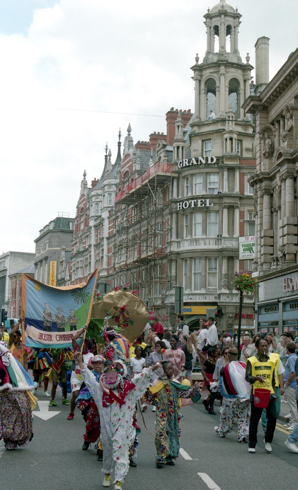 Many roads are closed for the Carnival Parade, seen here on Granby Street in 1992 -