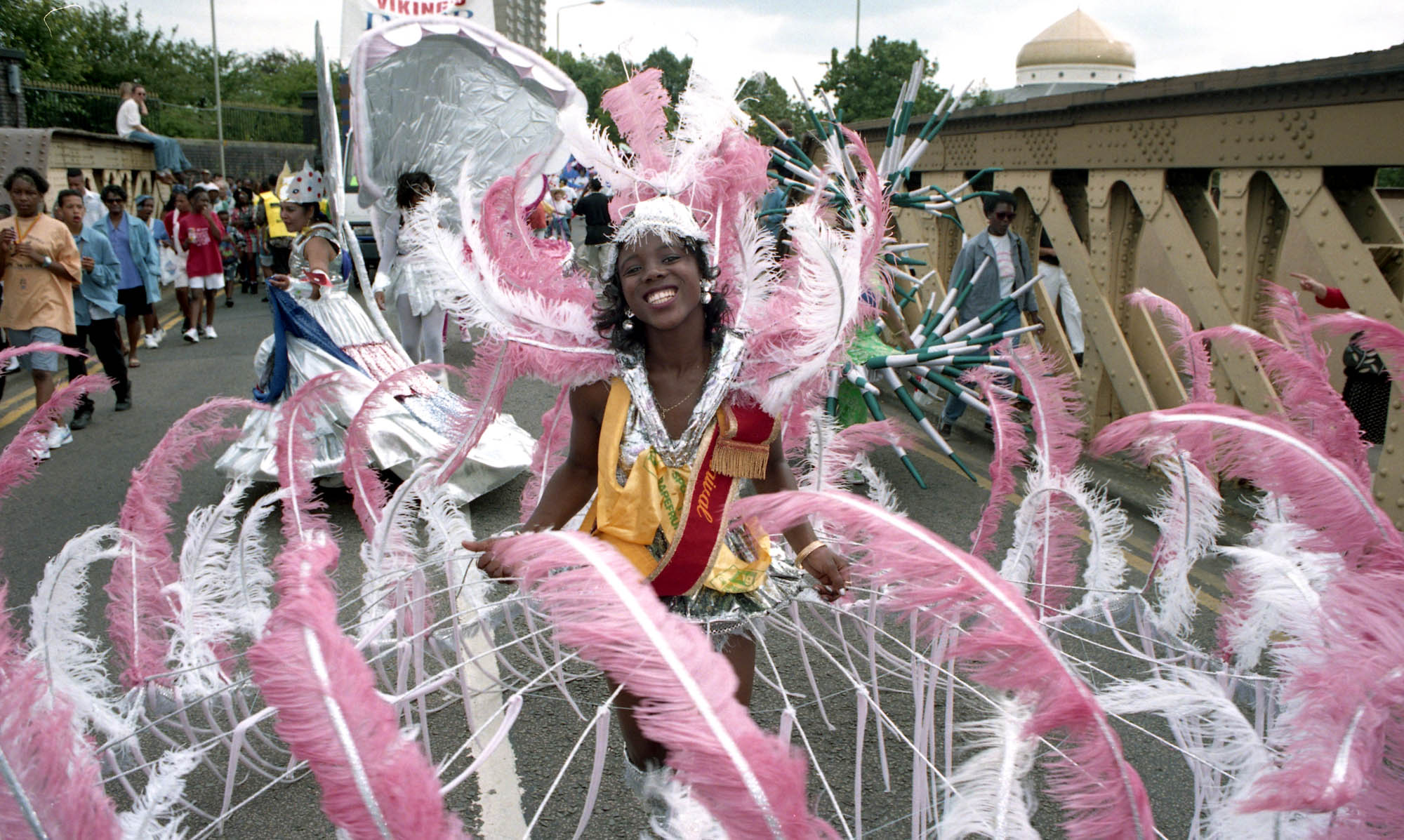 Many hours are spent preparing costumes for the parade, 1993 -