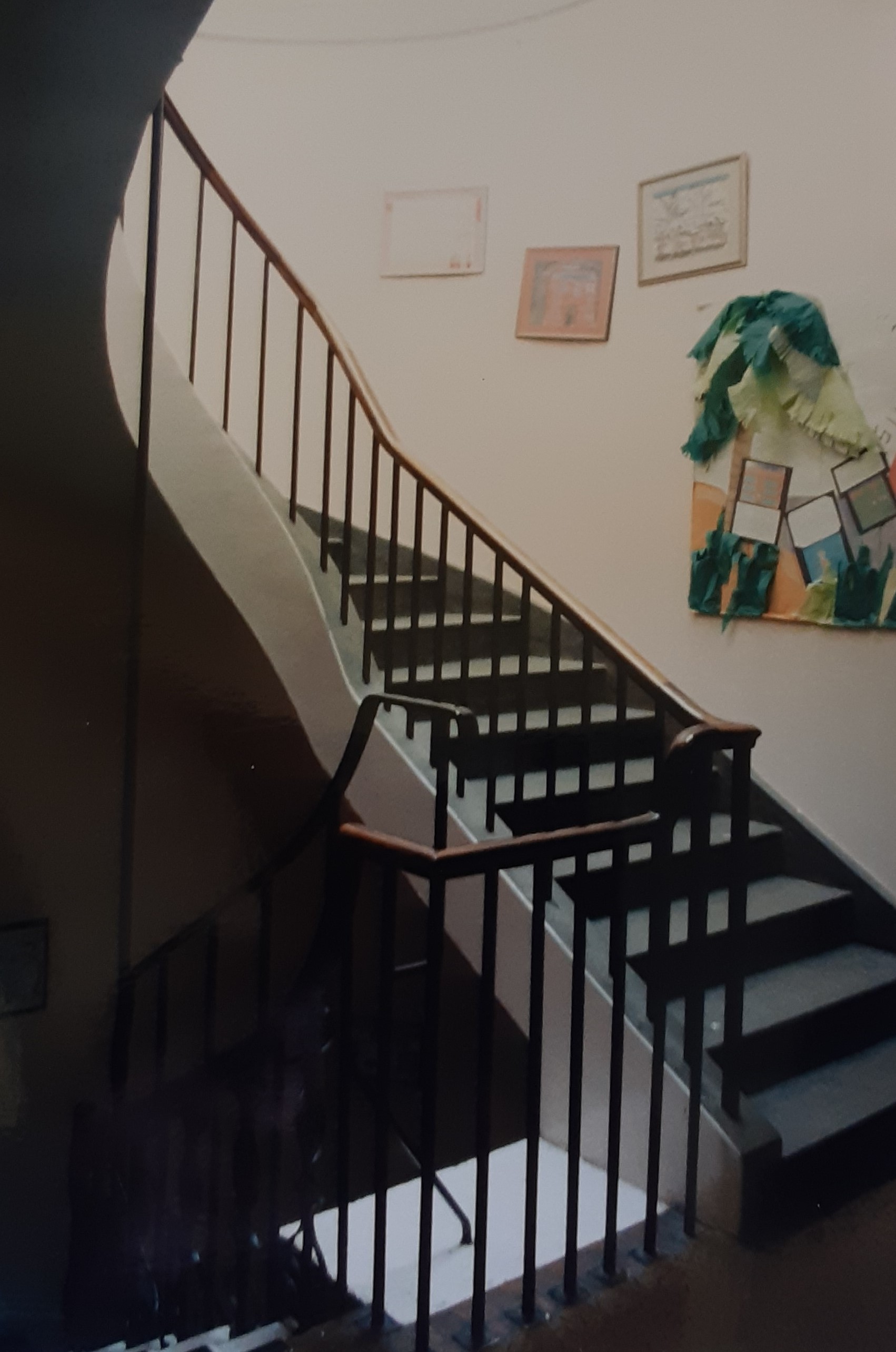 Stairwell inside the school in 1996 - Braunstone History Group