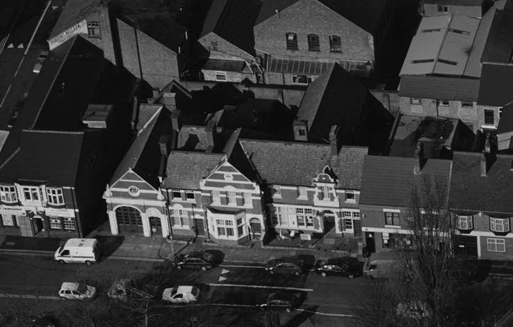 Aerial view of 72 Ashfordby Street – date unknown - Leicestershire Police