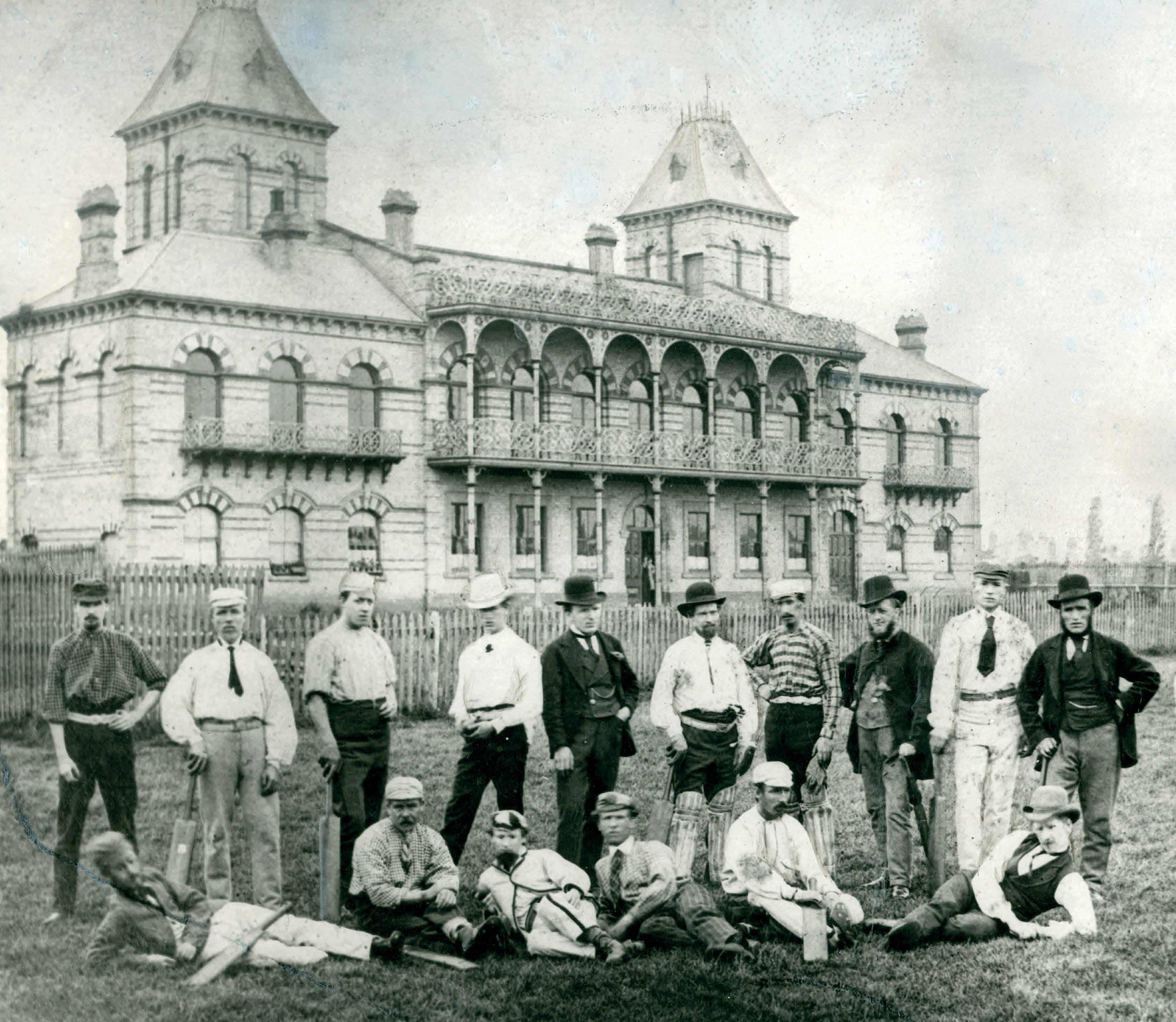 Cricketers in Victoria Park c1870s - LMA at the University of Leicester © Leicester Mercury