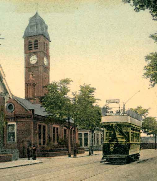 The Aylestone route tram passing the Gas Works in September 1904 - Record Office for Leicestershire, Leicester and Rutland