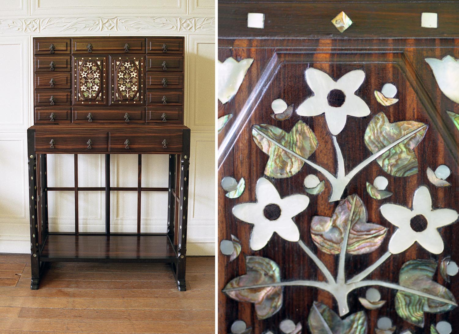 Ebony cabinet made by Ernest Gimson in 1907 -