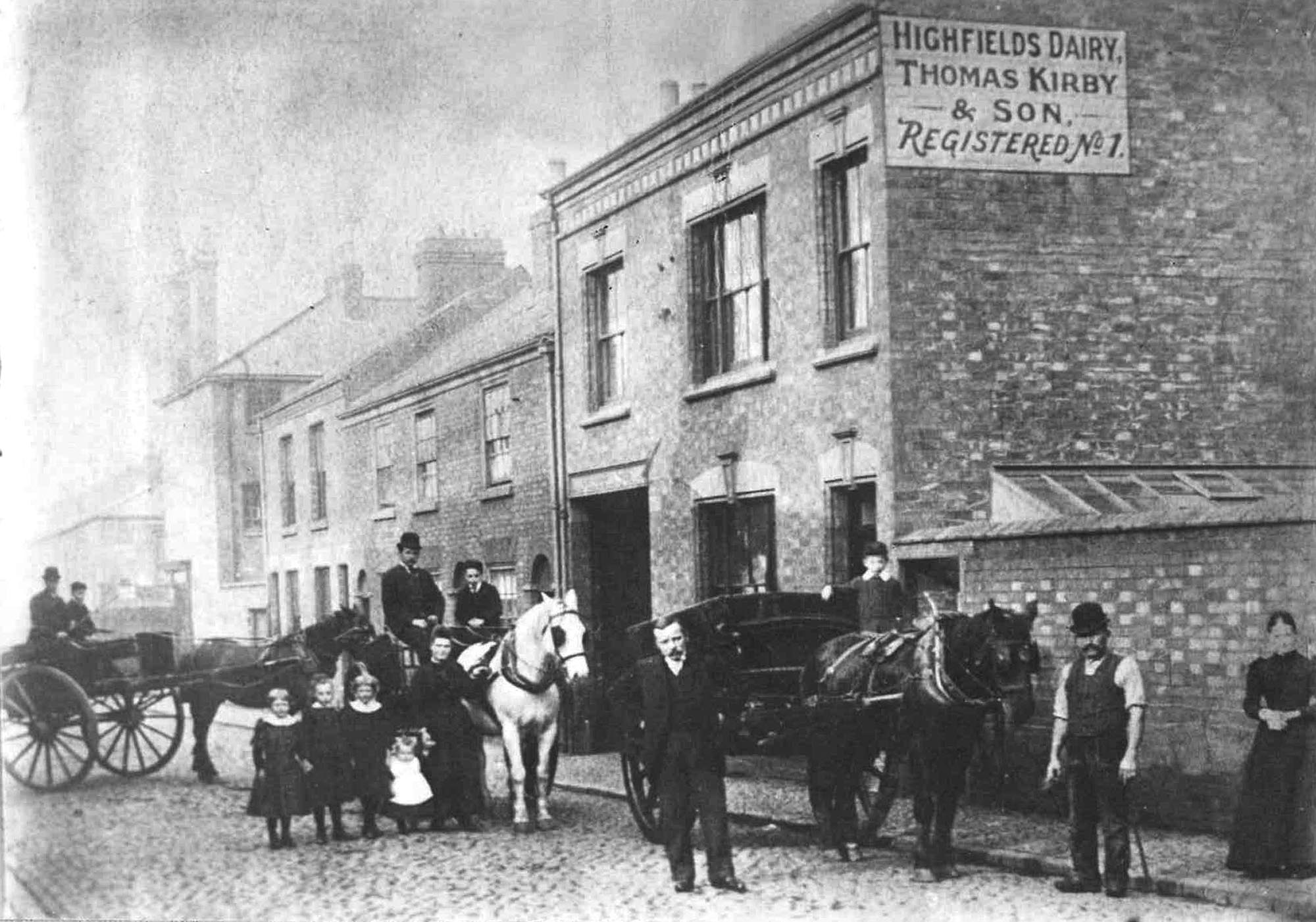 James Kirby outside the Highfields Dairy - Record Office for Leicestershire, Leicester and Rutland