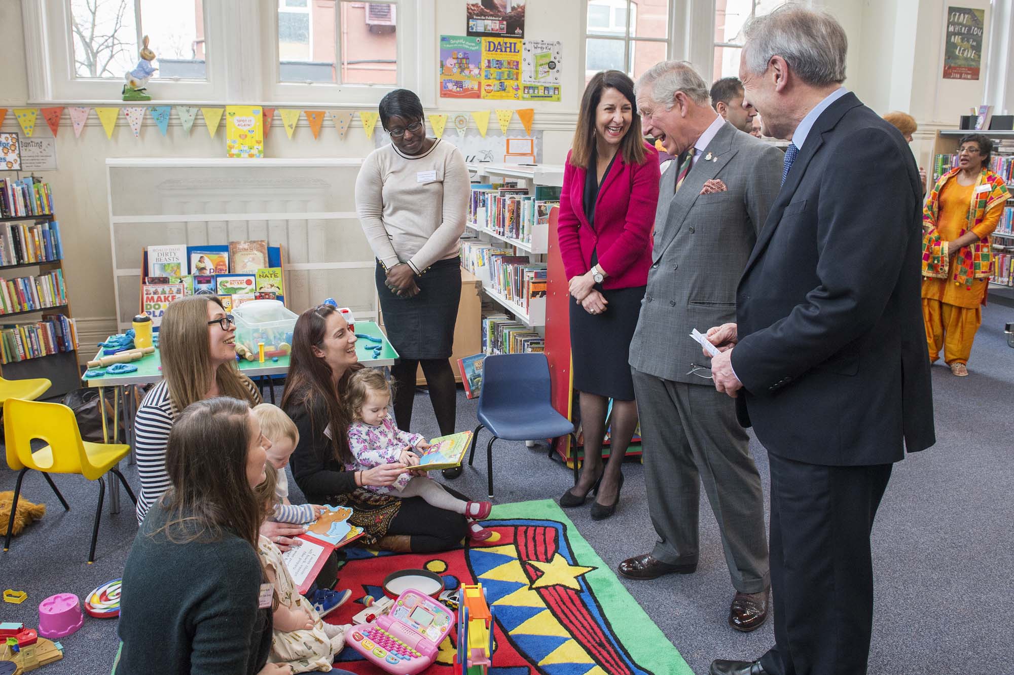 At Westcotes Library, Prince Charles met some young readers -