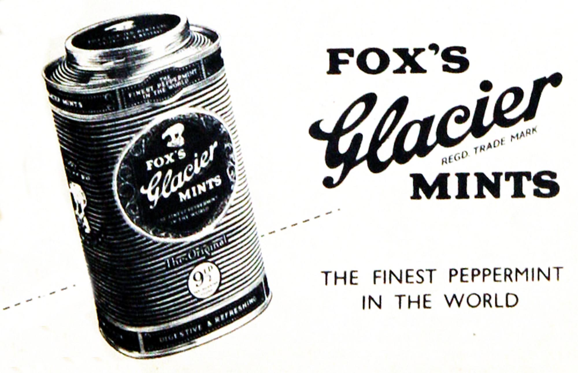 Advert for Fox’s Glacier Mints -