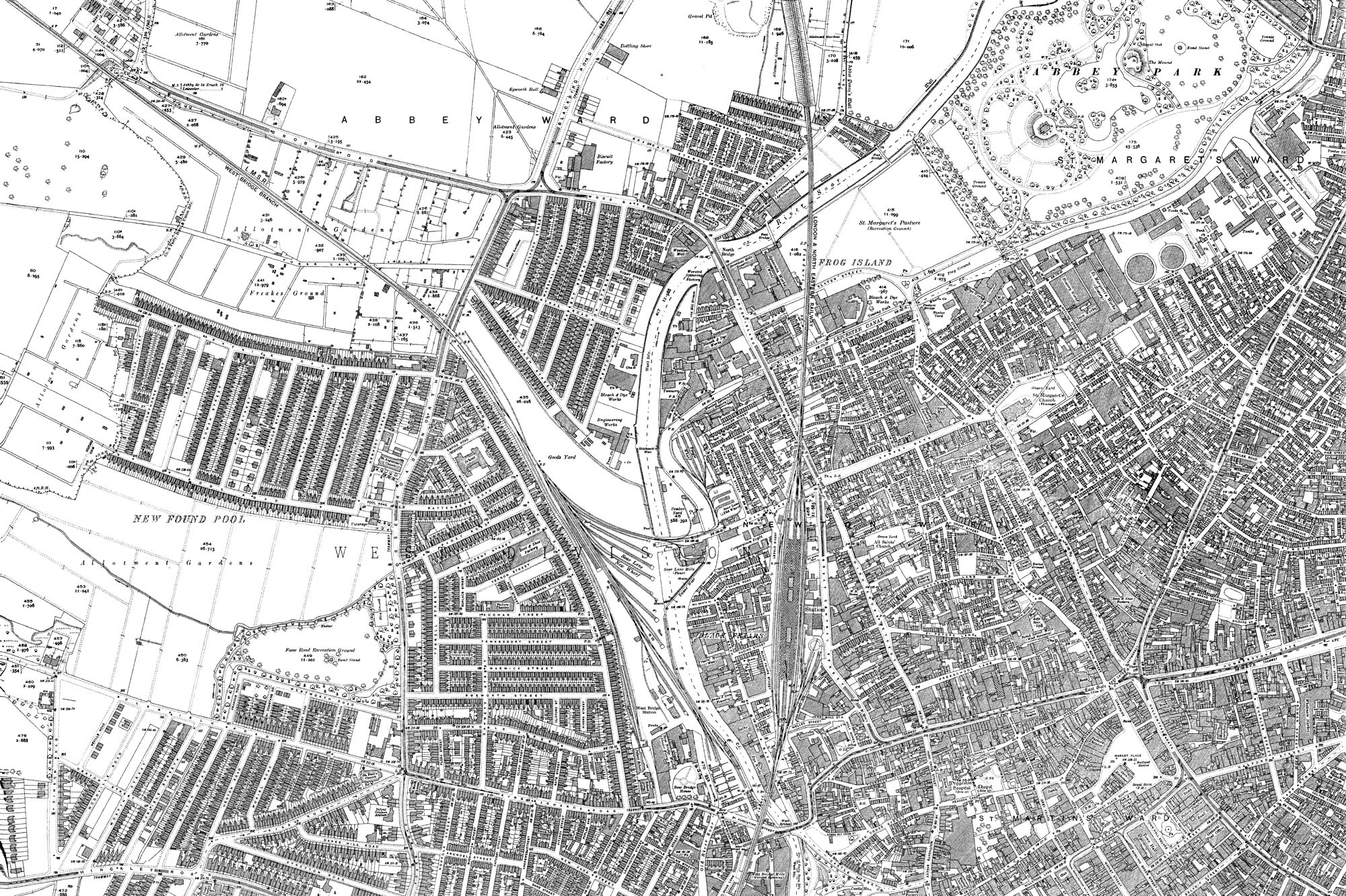 Map showing St Nicholas Street, 1930 - credit - Landmark Information Group & Ordnance Survey © Crown Copyright 2023
