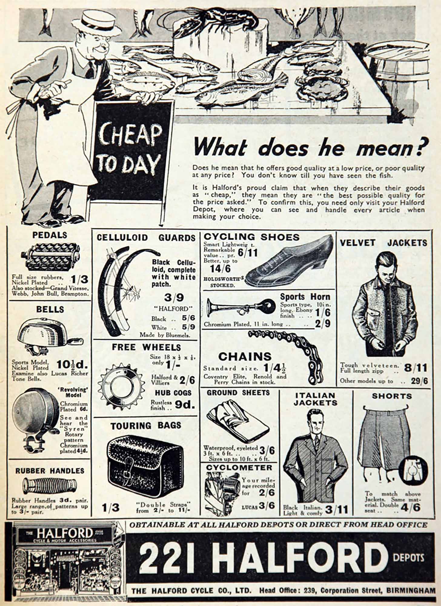 Halfords products being marketed -
